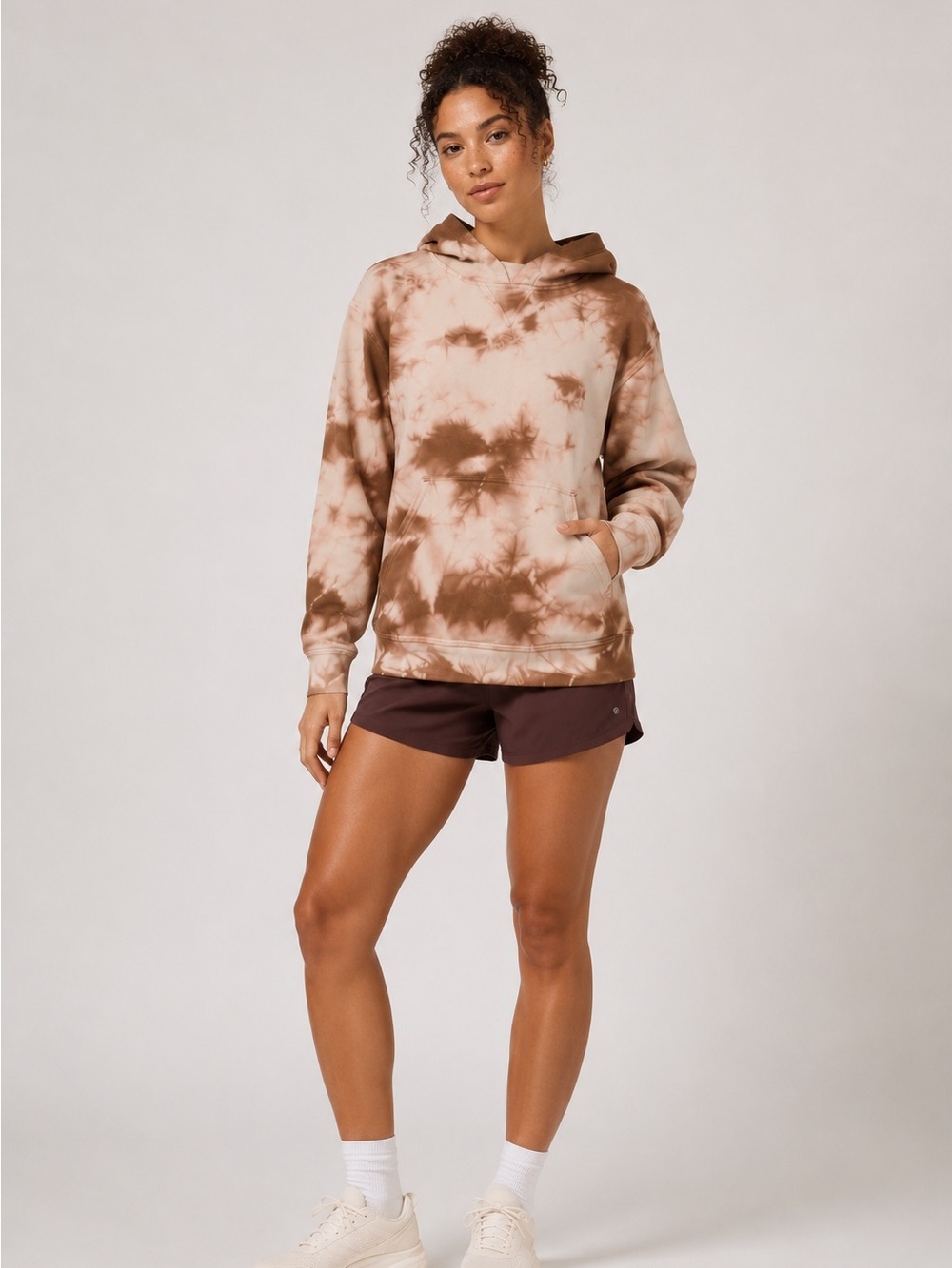 Lululemon Y2K All Yours Earth Die Tie-Dye Hoodie in Brown and Cream